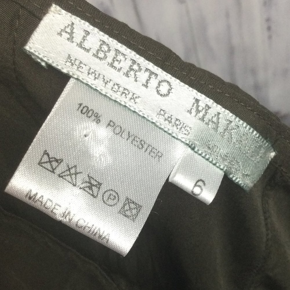 ALBERTO MAKALI Dark Green Trumpet Skirt A line 6 - Picture 4 of 4